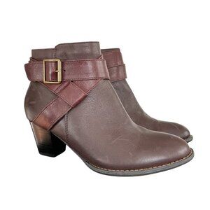 Vionic Trinity Boots Womens US Size 6.5 Brown Leather Booties TVW5300 Ankle